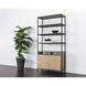 Ambrose Rustic Oak / Black Modular Bookcase, Large